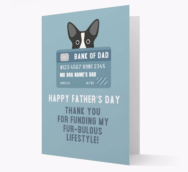 Personalized 'Bank of Dad' Card with {breedFullName} Icon
